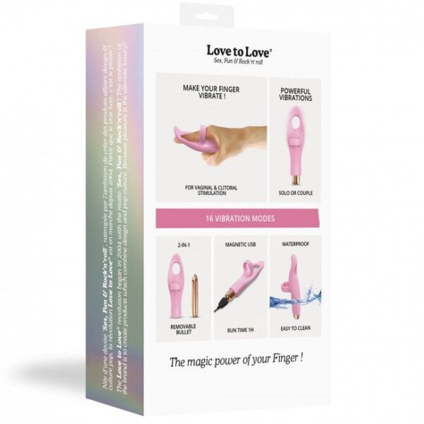 Вібратор на палець Love To Love Tickle me - BABY PINK перезаряджається, 3 варіанти використання - Зображення 7