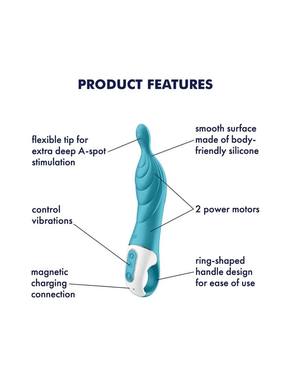 Вібратор для точки А Satisfyer A-Mazing 2 Turquoise - Зображення 4