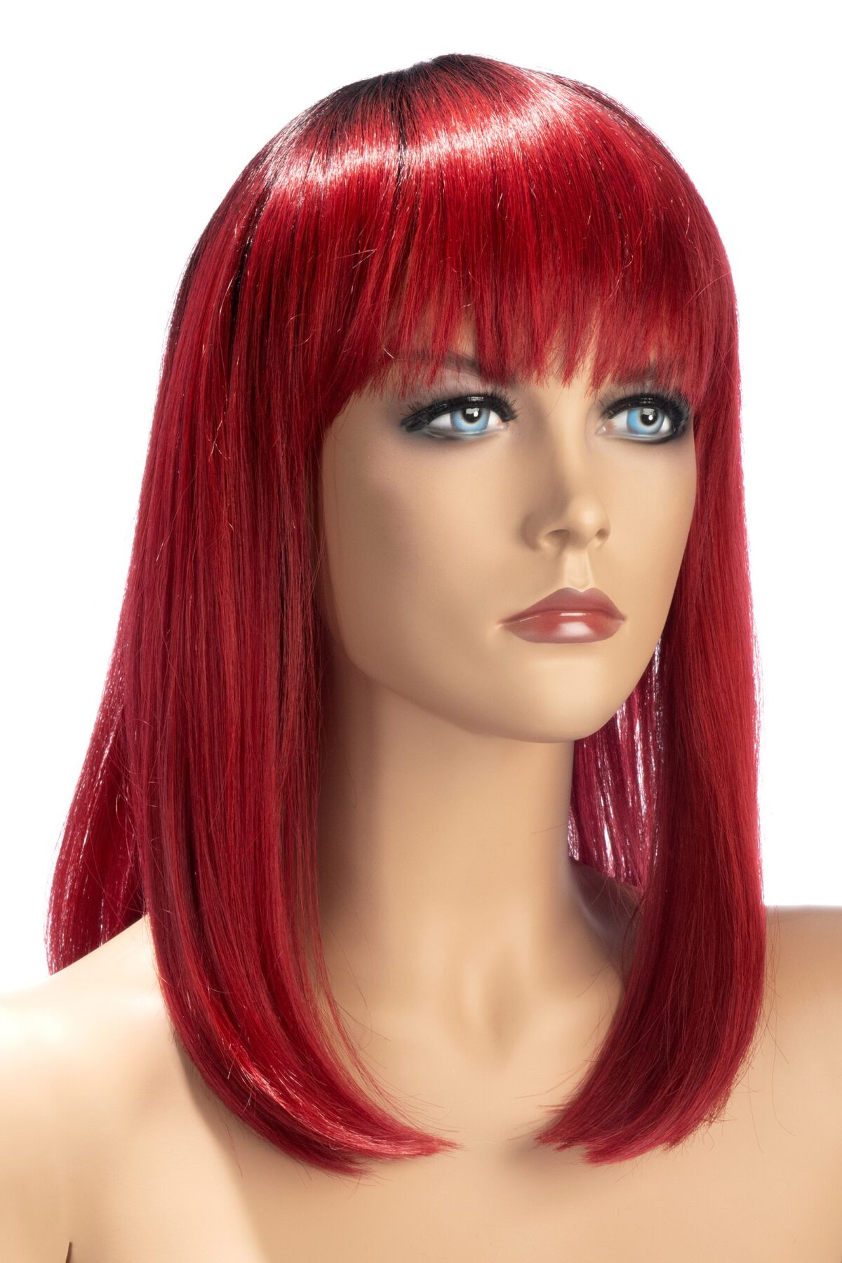 Перука World Wigs ELVIRA: Середня Довжина, Двоколірна Червона