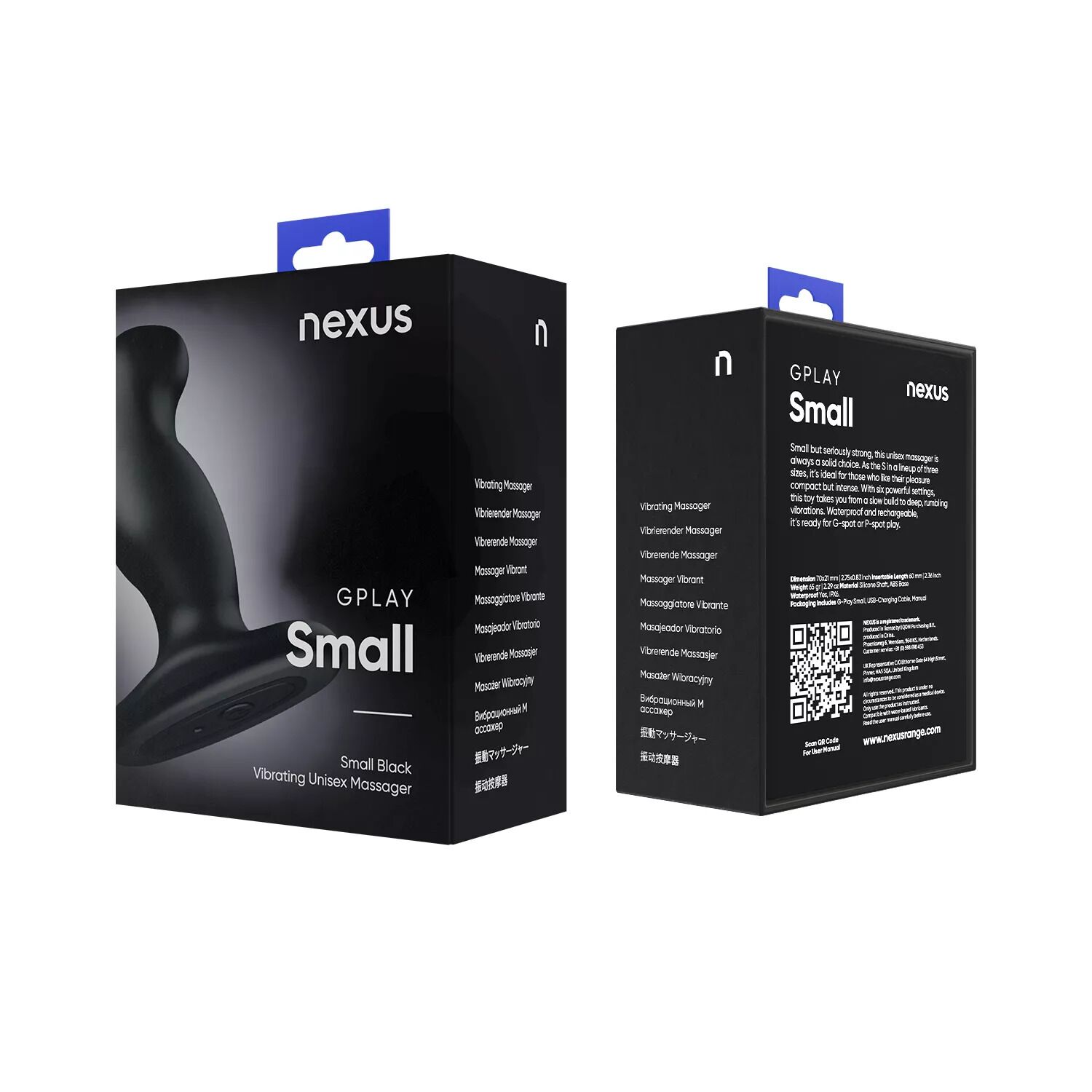 Вібромасажер Nexus G-Play Plus S Black, діаметр 2,3 см, перезаряджуваний