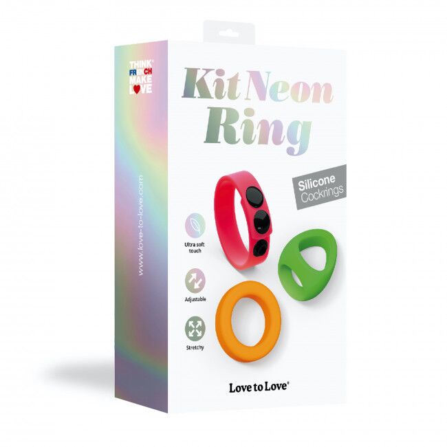 Набір яскравих інтимних аксесуарів Love to Love NEON RING KIT