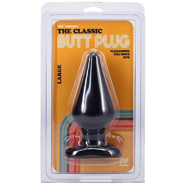 Анальна пробка Doc Johnson Smooth Classic Large - Black, 5,7 см