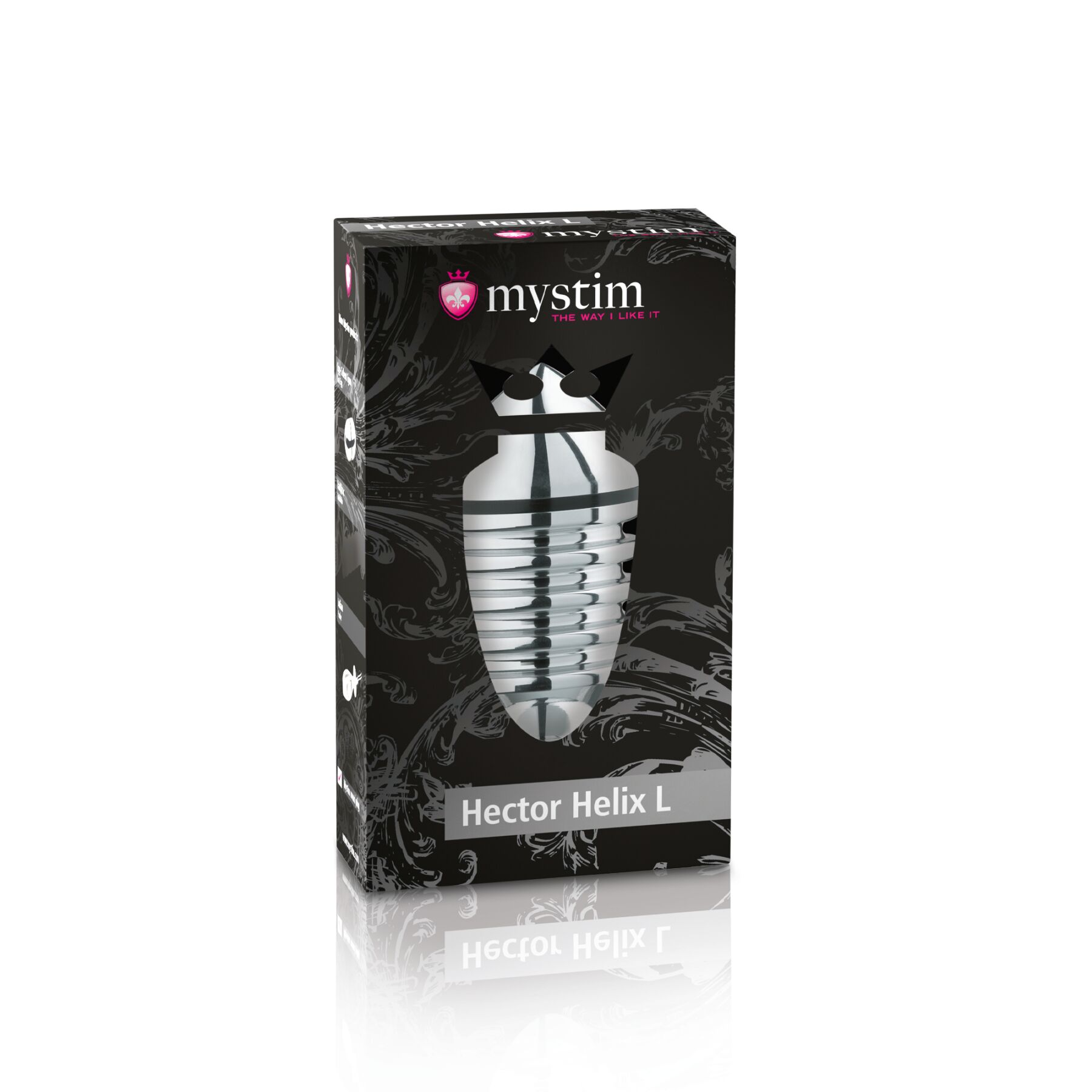 Металева пробка Mystim Hector Helix L з електростимуляцією, 5 см