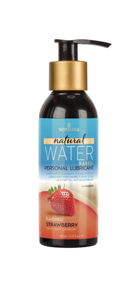 Змазка на водній основі Sensuva Natural Water-Based Strawberry (125мл) без гліцерину та парабенів