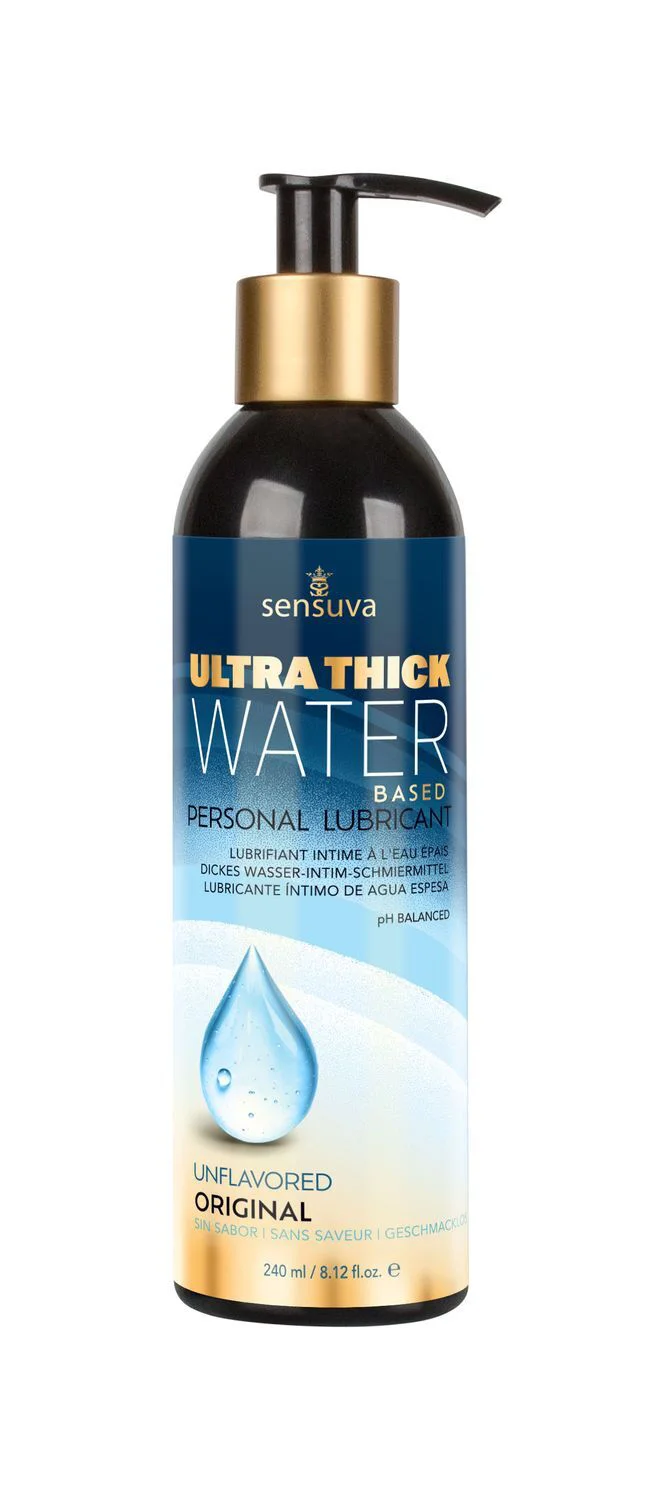 Sensuva Ultra-Thick Water-Based Lube, 240ml, No Glycerin or Parabens