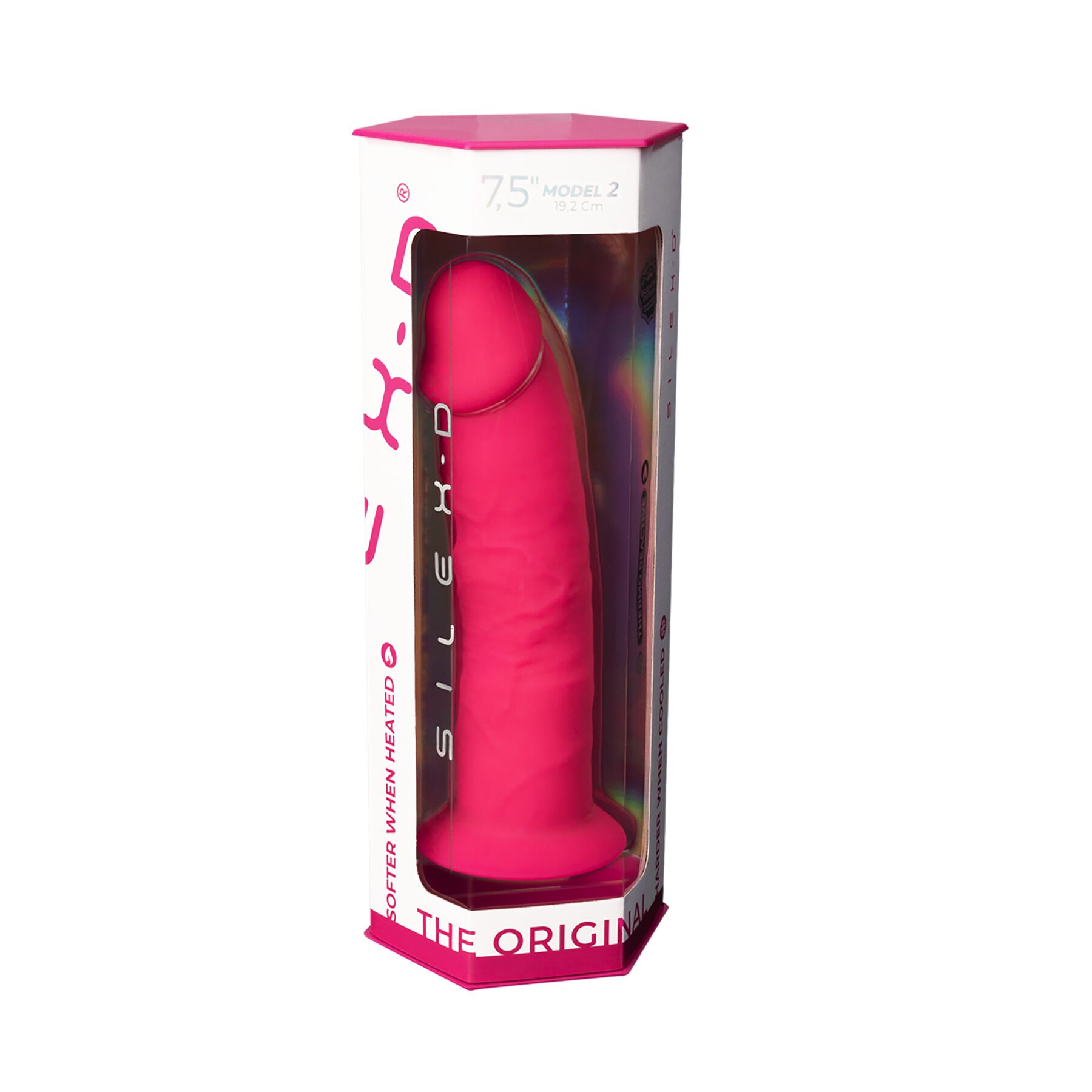 Фалоімітатор SilexD Henry Pink, 7.5in, силікон + Silexpan