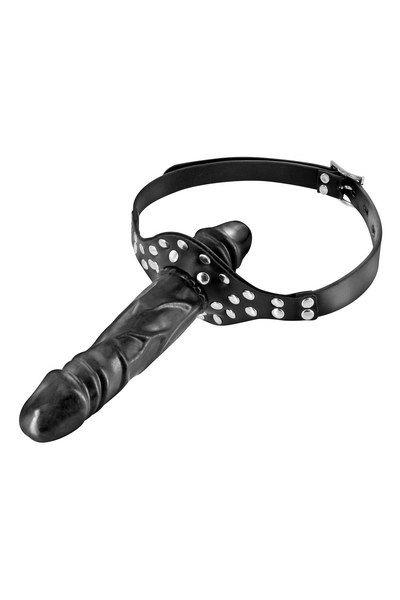 Кляп з подвійним фалоімітатором Fetish Tentation, регульований