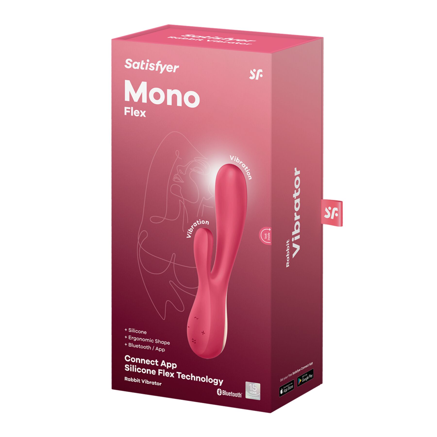Смарт вібратор-кролик Satisfyer Mono Flex Red, 2 мотори