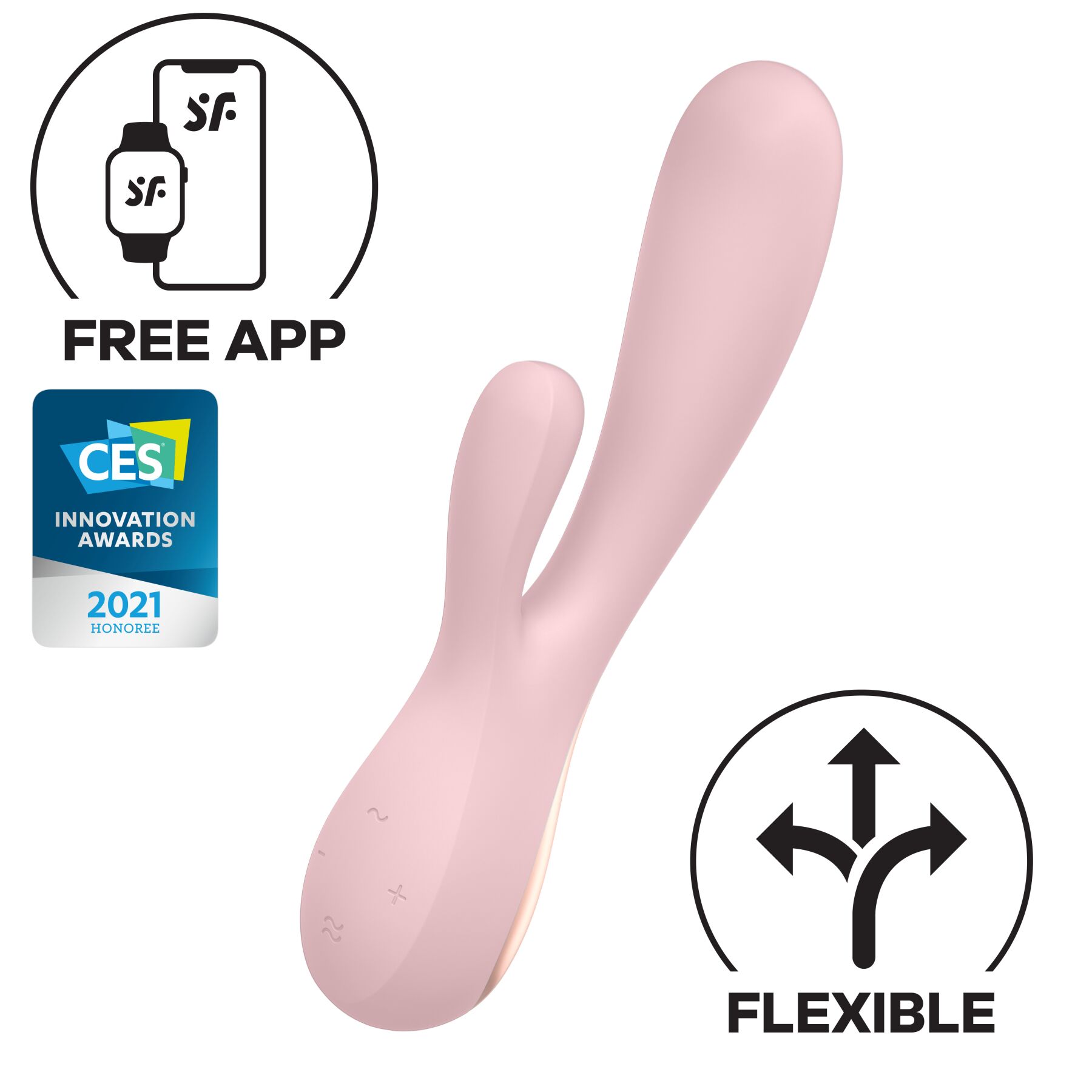 Смарт вібратор-кролик Satisfyer Mono Flex Mauve, 2 мотори