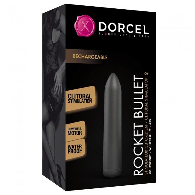 Перезаряджувана віброкуля Dorcel Rocket Bullet Black - 16 режимів