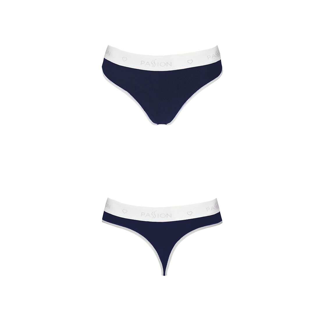 Спортивні трусики-стрінги Passion Navy Blue, L
