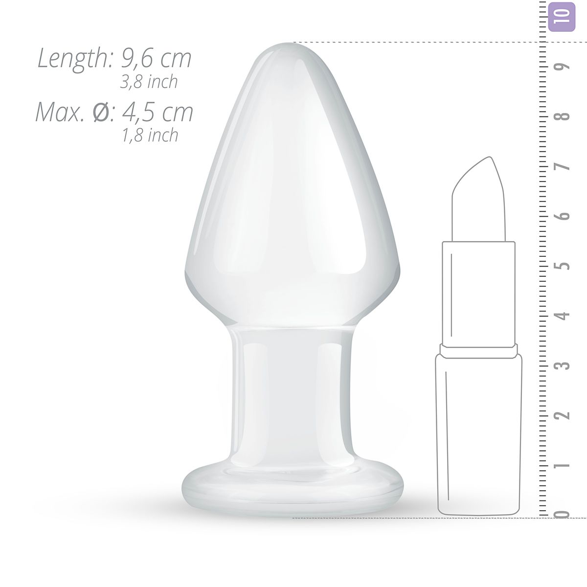 Скляна анальна пробка Gildo Glass Buttplug No. 25 - елегантний і безпечний дизайн