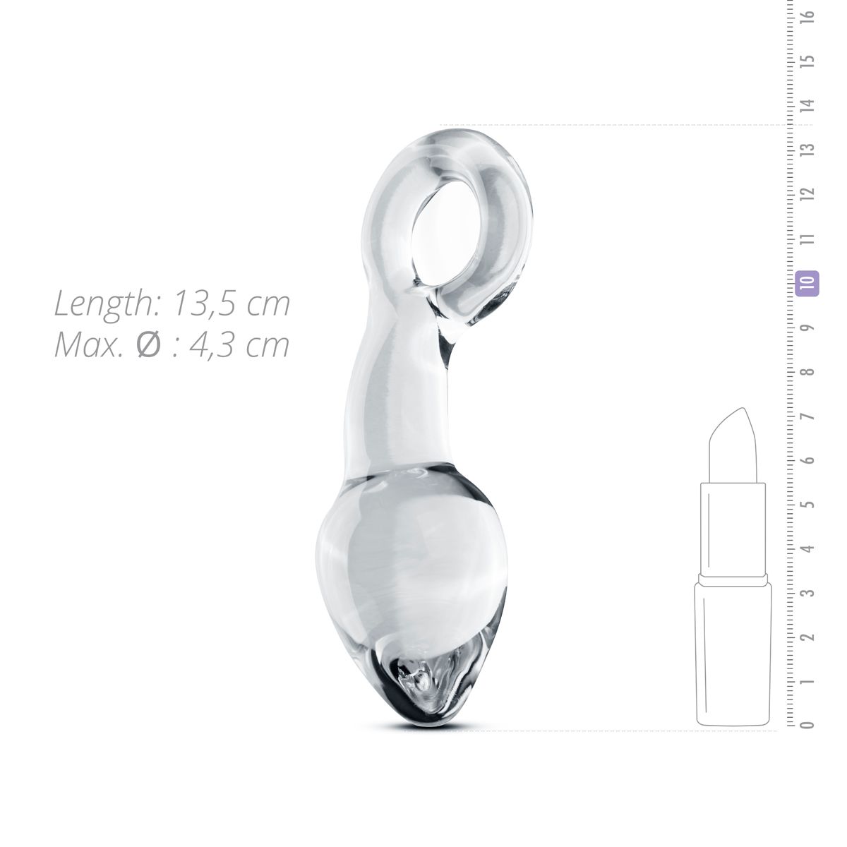Скляний стимулятор Gildo Glass Prostate Plug No. 13