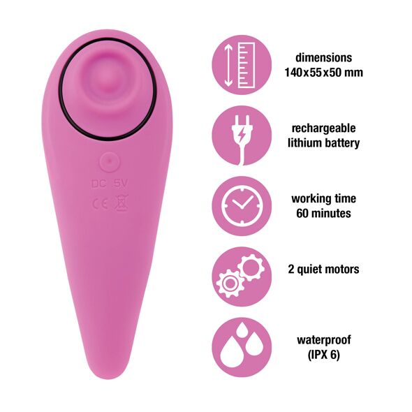 Пульсатор для клітора та вібратор FeelzToys Pink