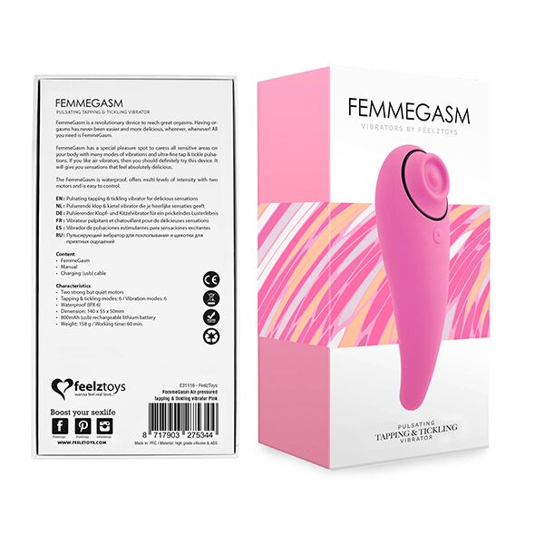 Пульсатор для клітора та вібратор FeelzToys Pink