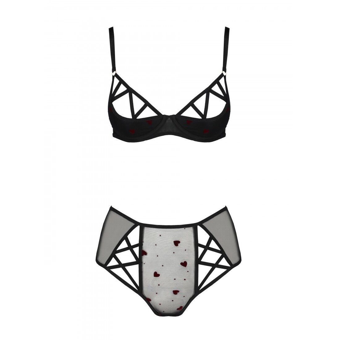 Елегантний комплект білизни Passion LOVELIA BIKINI XXL/XXXL, чорний