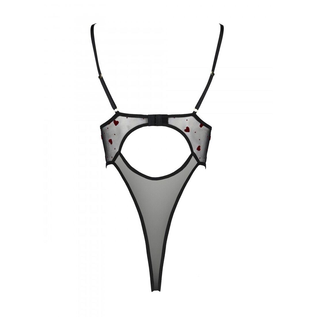 Елегантний боді з малюнком Passion LOVELIA BODY, чорний, L/XL