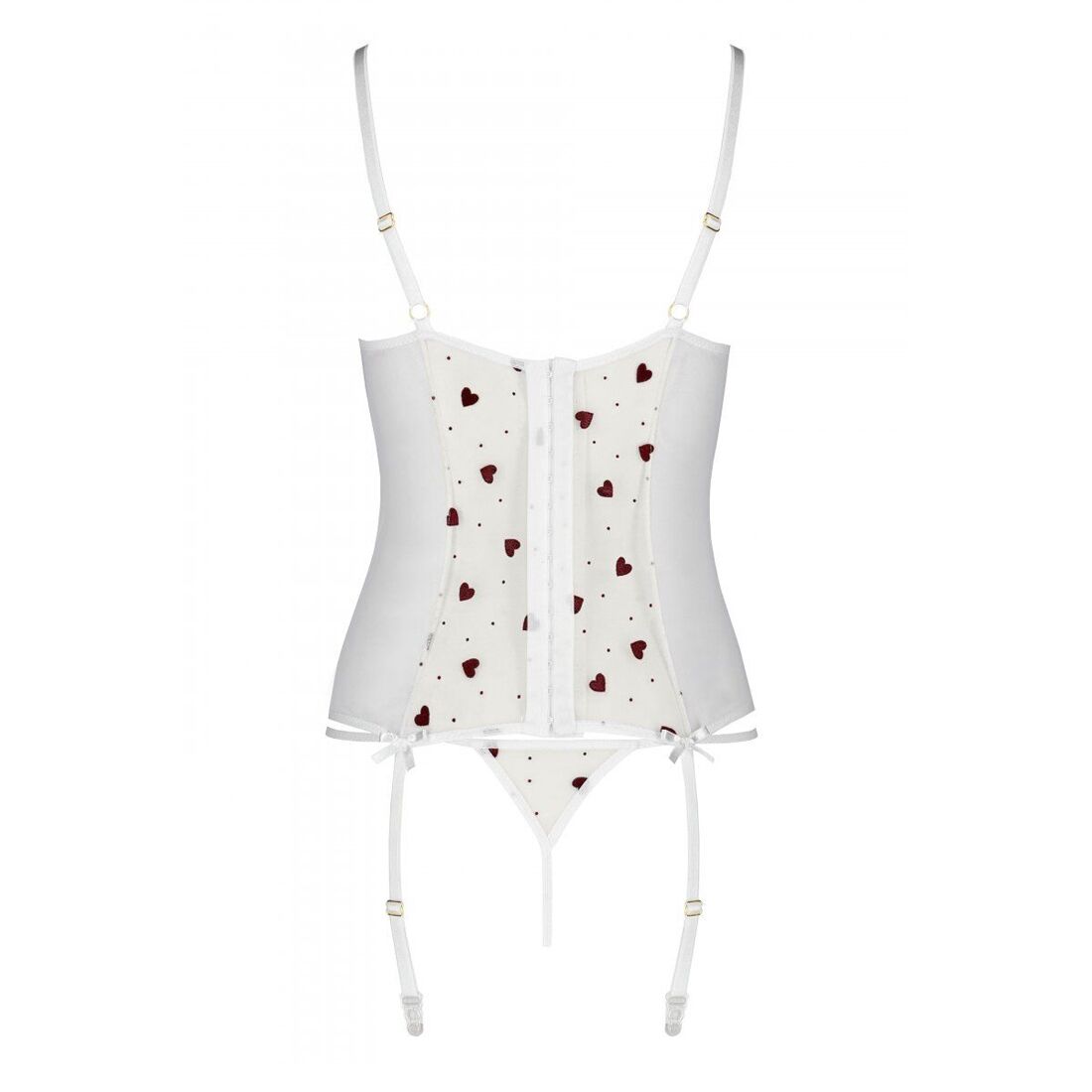 Білий корсет з підв'язками LOVELIA Passion S/M