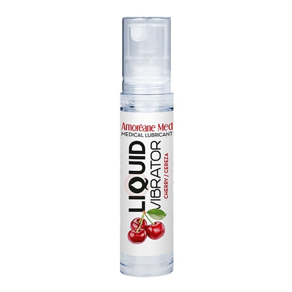 Лубрикант з ефектом вібрації Amoreane Med Liquid Vibrator Cherry (10 мл) - Зображення 4