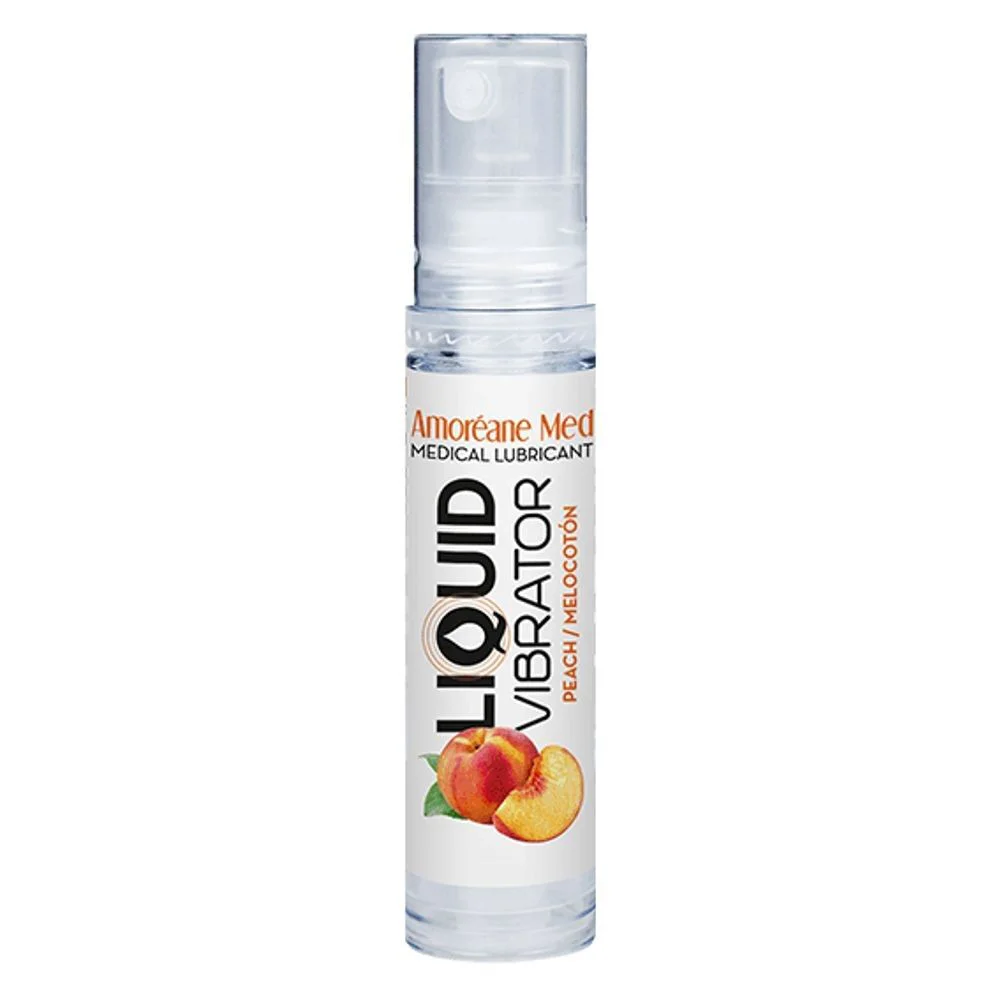 Лубрикант з ефектом вібрації Amoreane Med Liquid Vibrator Peach (10 мл) - Зображення 3
