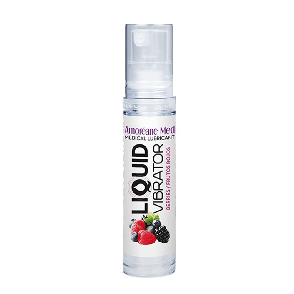 Лубрикант з ефектом вібрації Amoreane Med Liquid Vibrator Berries (10 мл) - Зображення 4