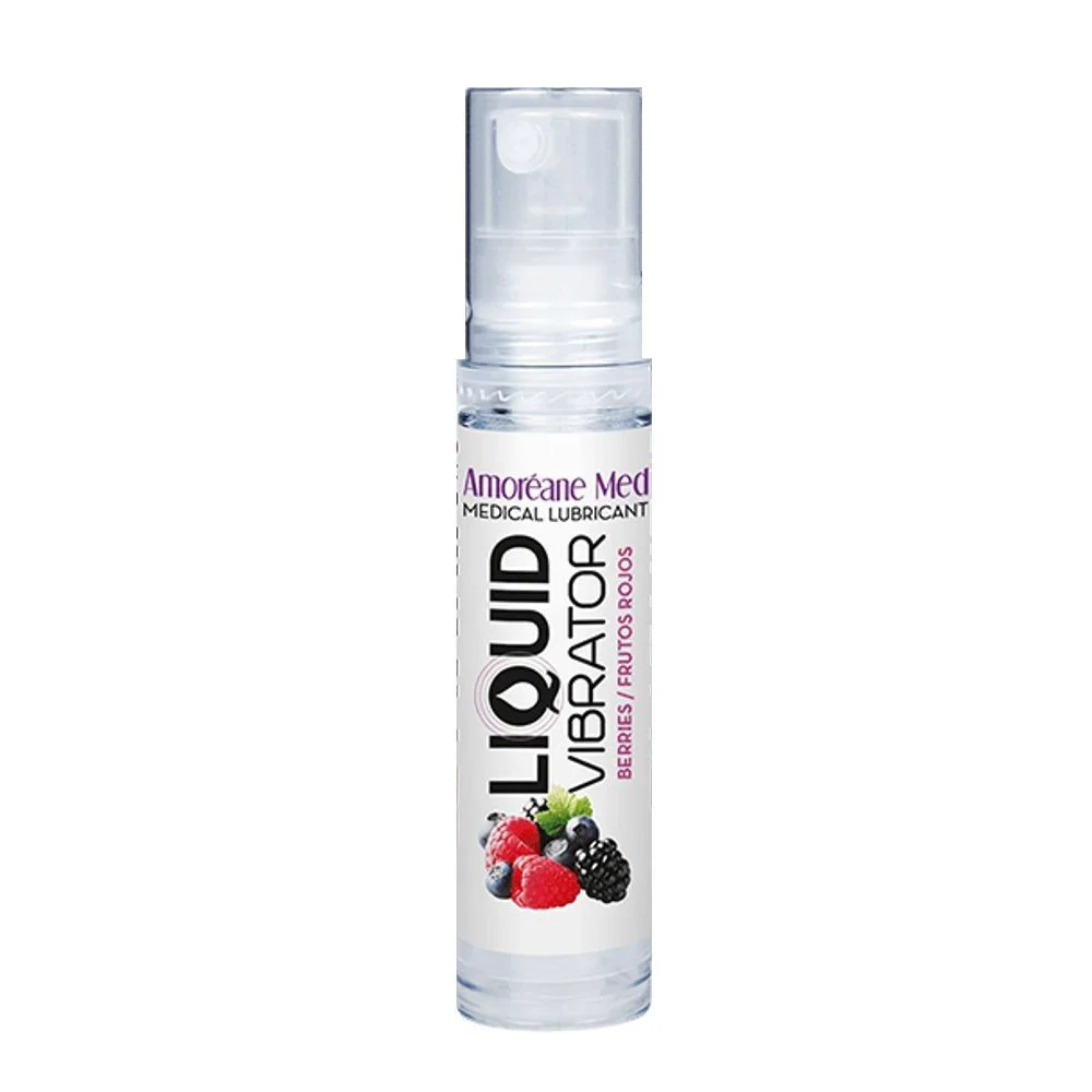 Лубрикант з ефектом вібрації Amoreane Med Liquid Vibrator Berries (10 мл) - Зображення 3