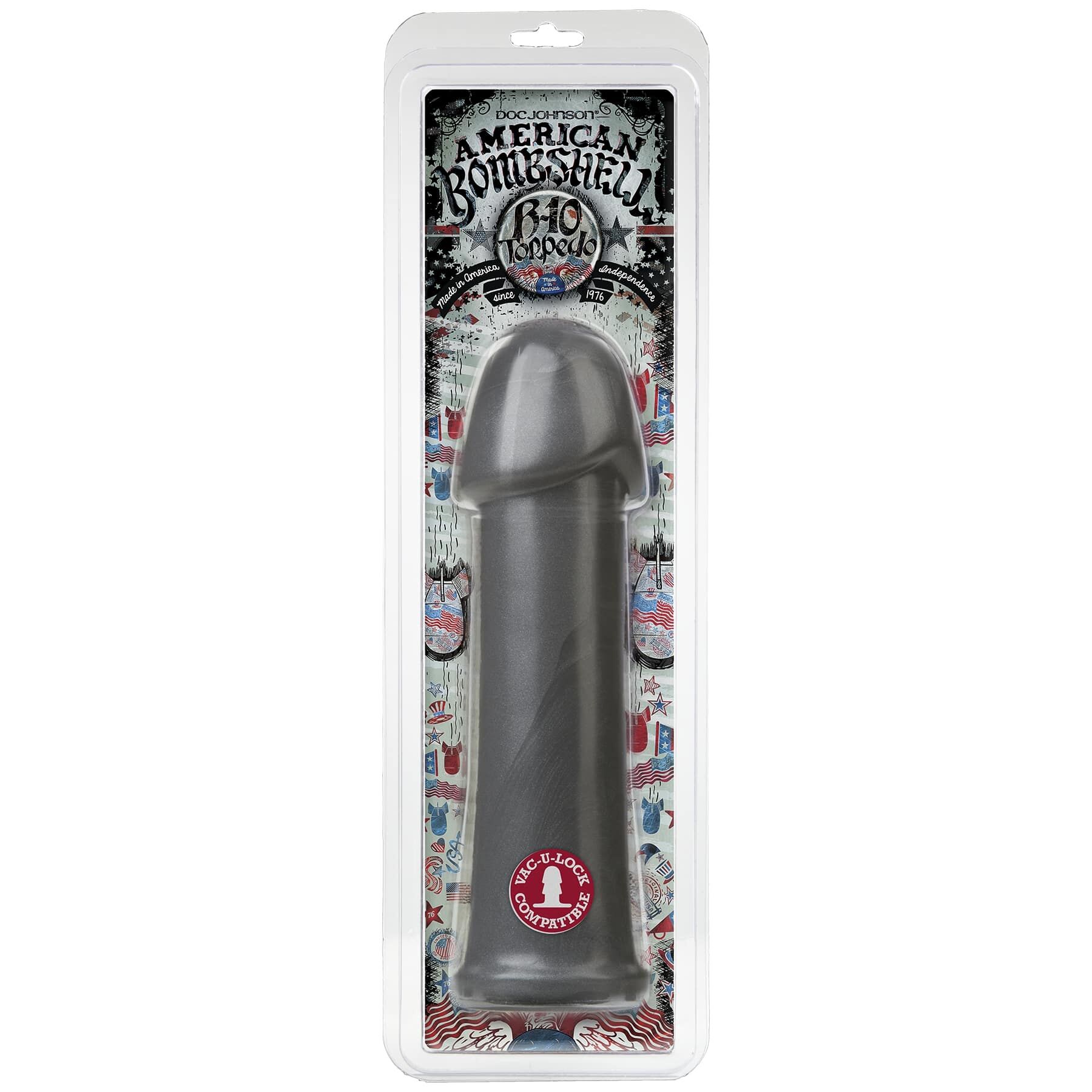 Фалоімітатор American Bombshell B-10 Torpedo Gun Metal, 25,1 см