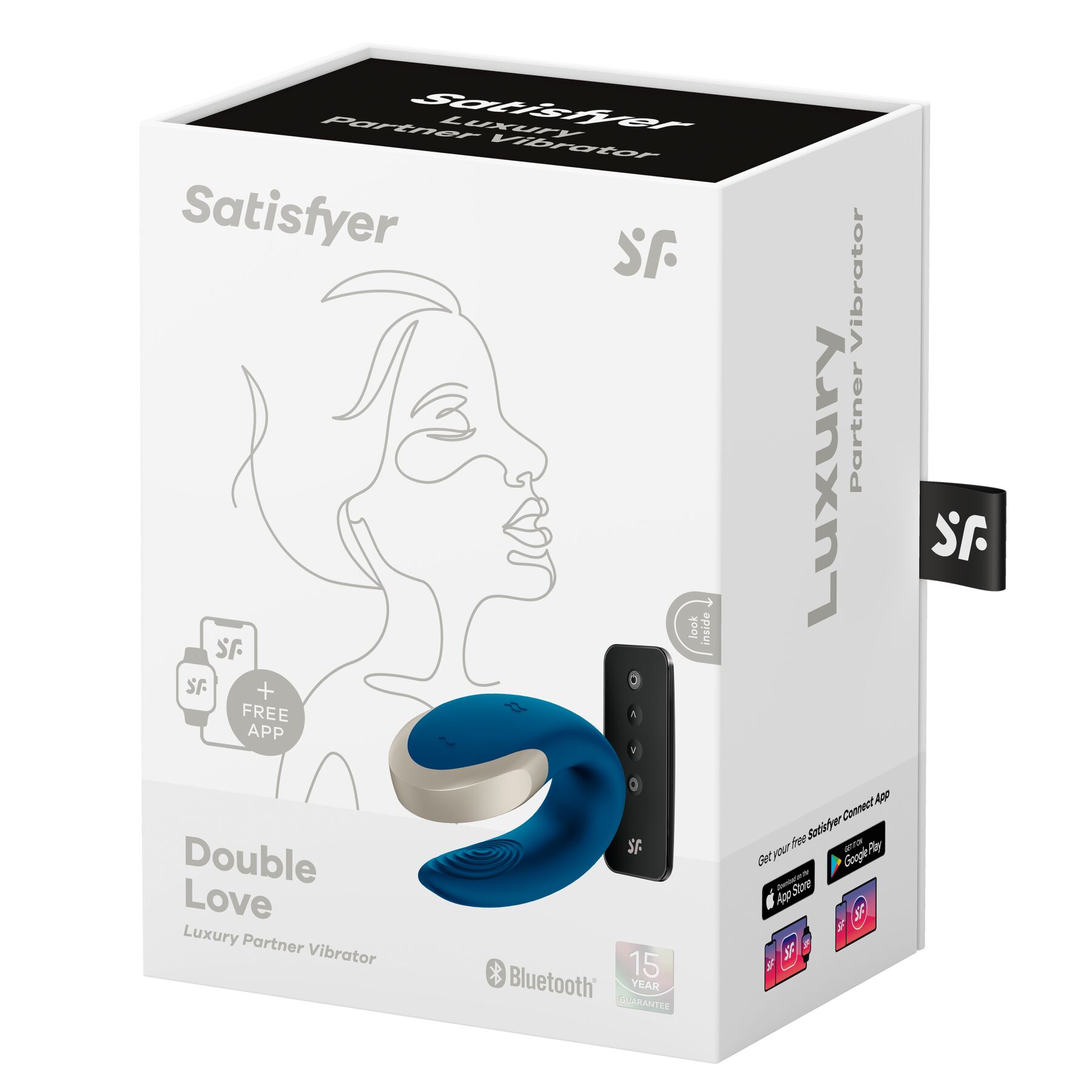 Смарт-вібратор для пар Satisfyer Double Love, синій, з пультом