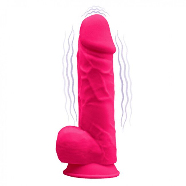 Фалоімітатор з вібрацією SilexD Norman Vibro Pink, 21.5 см