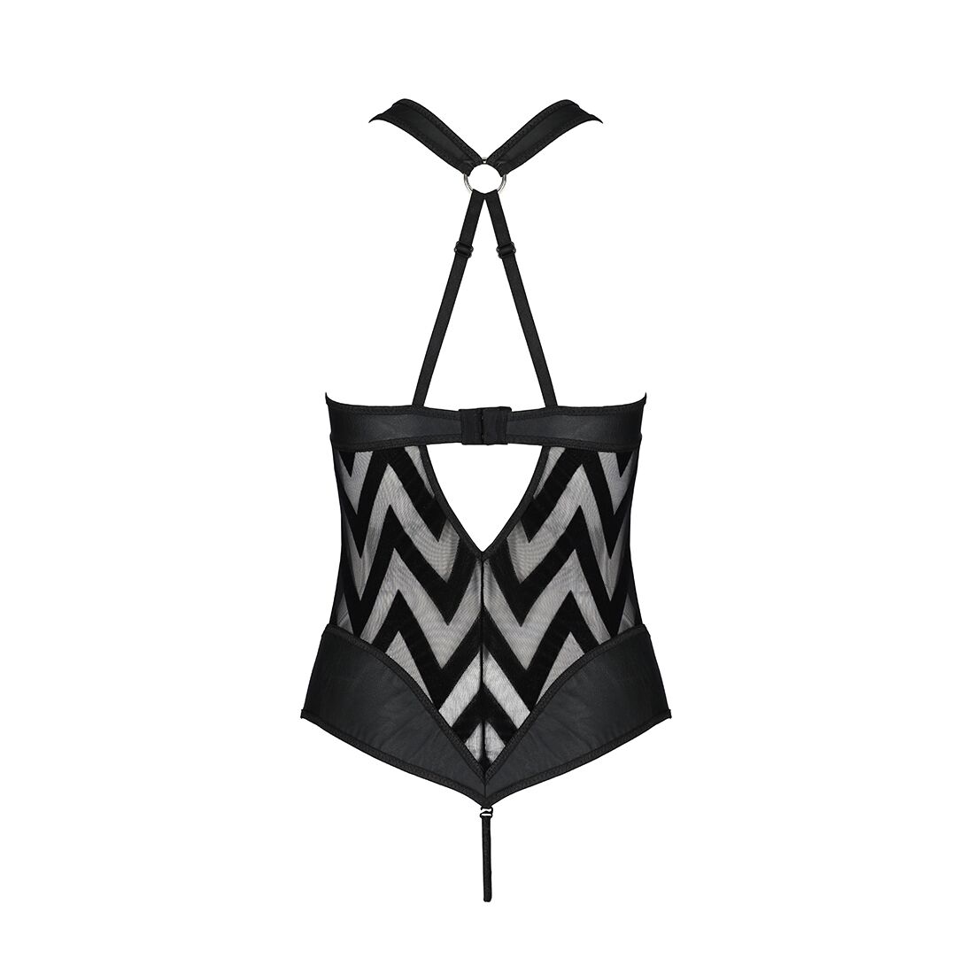 Сітчастий боді з халтером Passion Hima Body XXL/XXXL, чорний