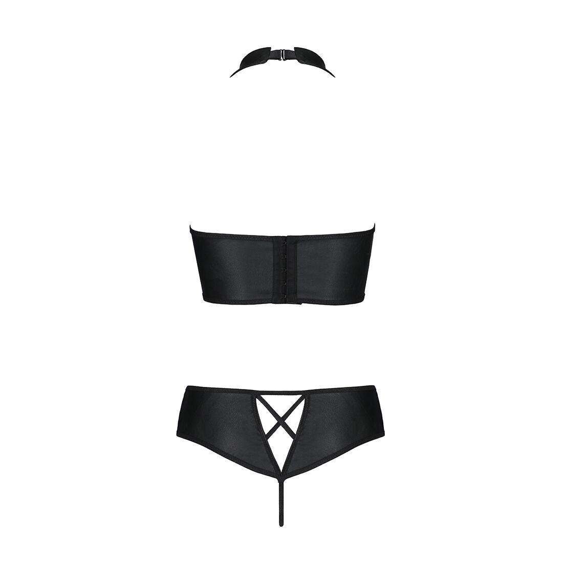 Комплект еко-шкіри Passion NANCY BIKINI XXL/XXXL, чорний