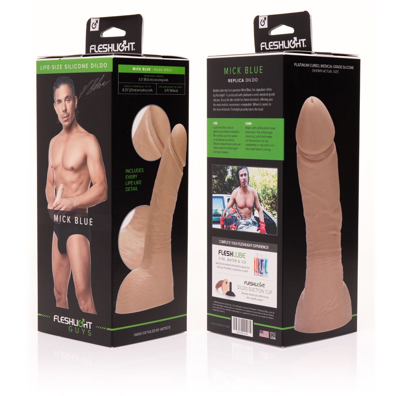 Fleshlight Guys: Mick Blue Dildo - Реалістичний Силіконовий Фалоімітатор