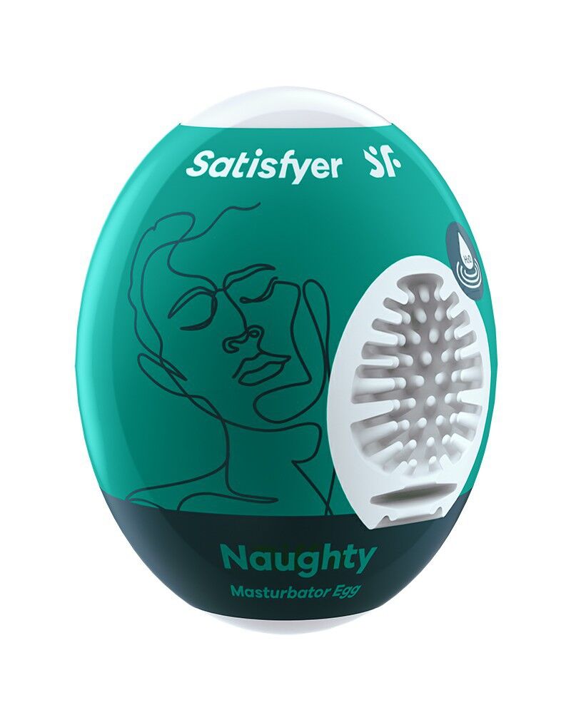 Самозмащувальний мастурбатор-яйце Satisfyer Masturbator Egg Naughty, одноразовий, не потребує змазки - Зображення 4