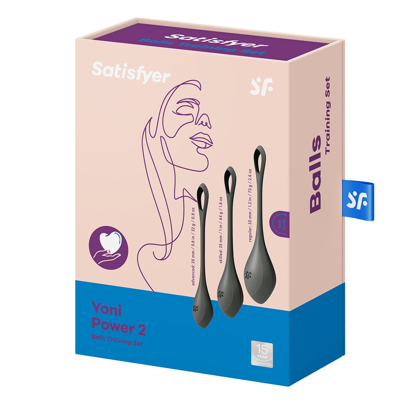 Набір йоні намистин Satisfyer Yoni Power 2 Black, різний діаметр і вага