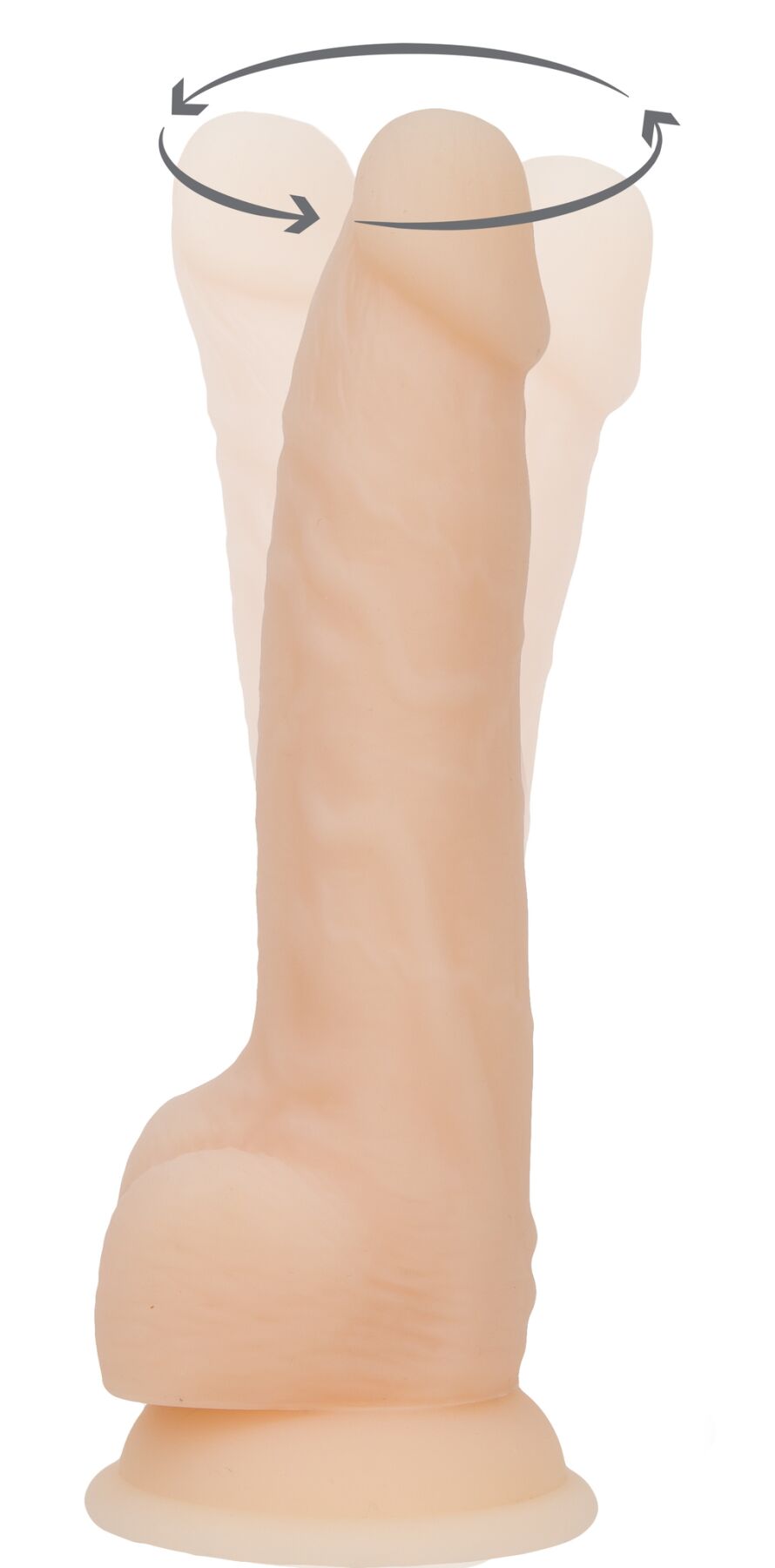 Фалоімітатор Naked ADDICTION James 8″ з вібрацією та ротацією