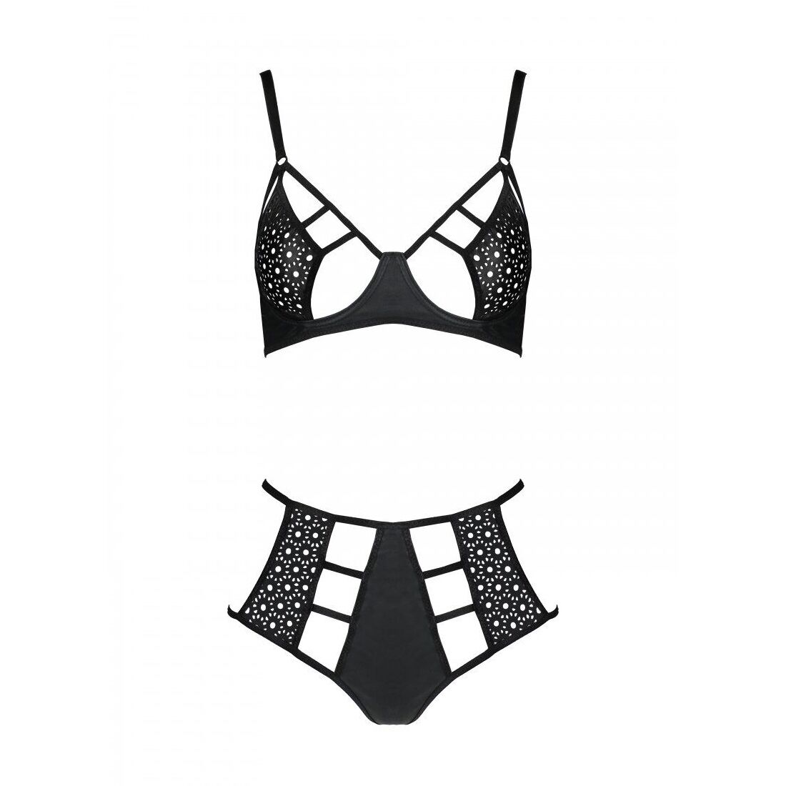Комплект з екошкіри Passion Tamaris Set Black XXL/XXXL