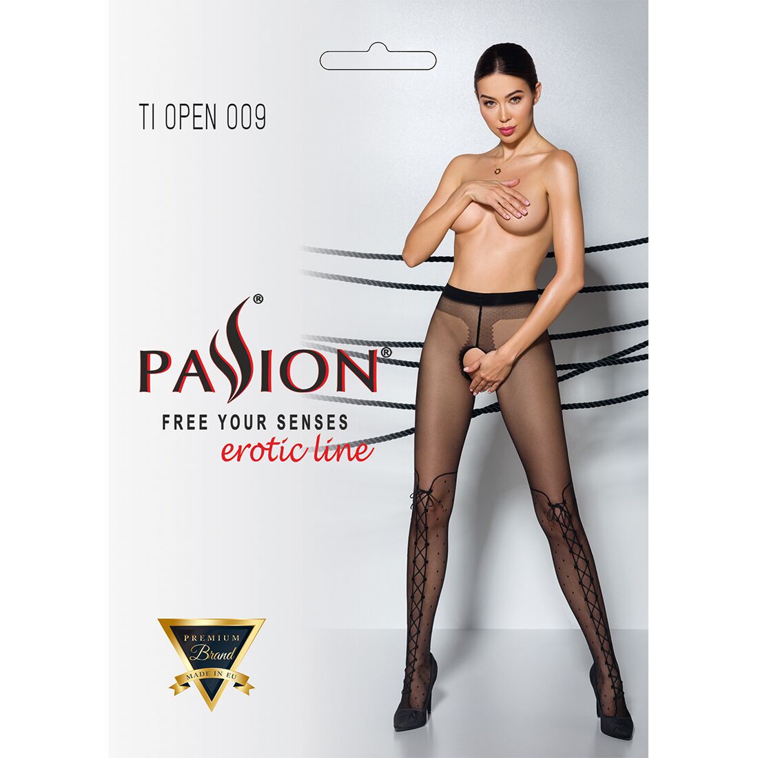 Колготки з відкритим дизайном Passion TIOPEN 009 (20 den), чорні
