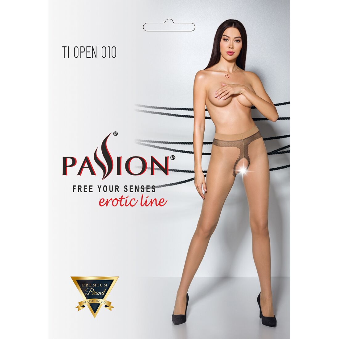Тілесні колготки з відкритим доступом Passion TIOPEN 010 (20 den)