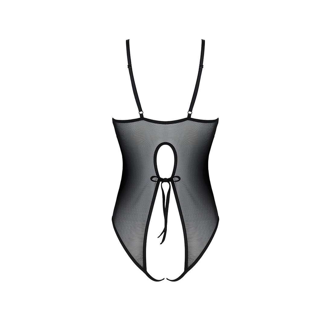 Боді з ажурним декором Passion URSULA BODY S/M чорний