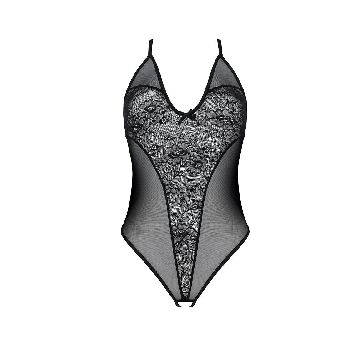 Боді з ажурним декором та відкритим кроком Passion XXL/XXXL