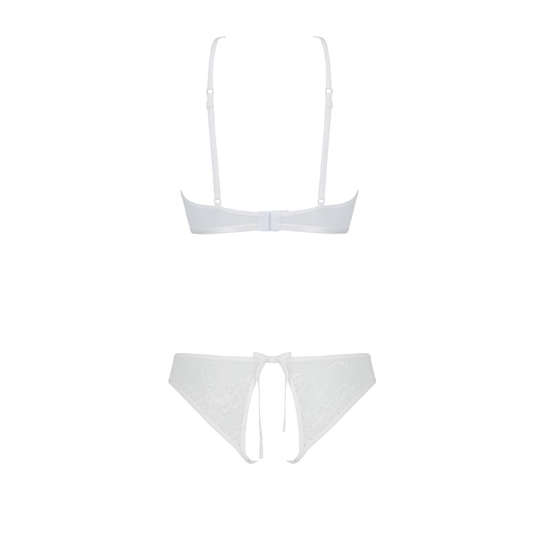 Комплект білизни URSULA SET L/XL з ажурним декором, білий