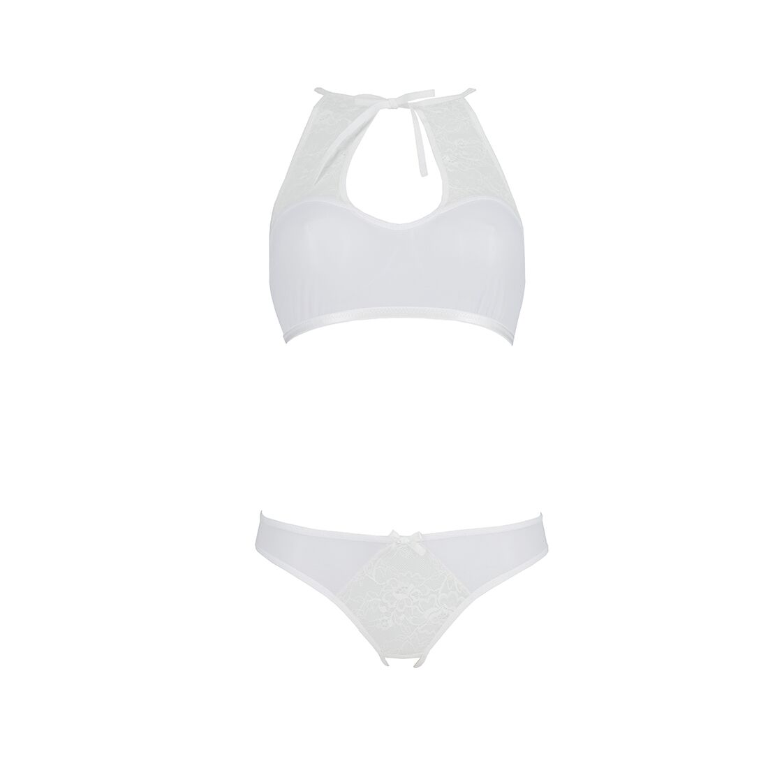 Комплект білизни URSULA SET L/XL з ажурним декором, білий
