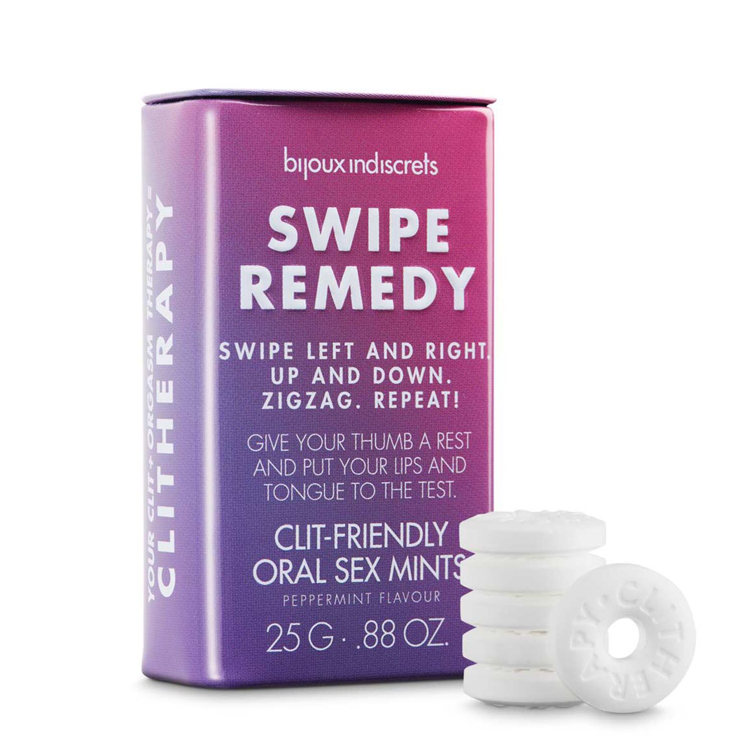 М'ятні цукерки Bijoux Indiscrets Swipe Remedy, без цукру, 25 г