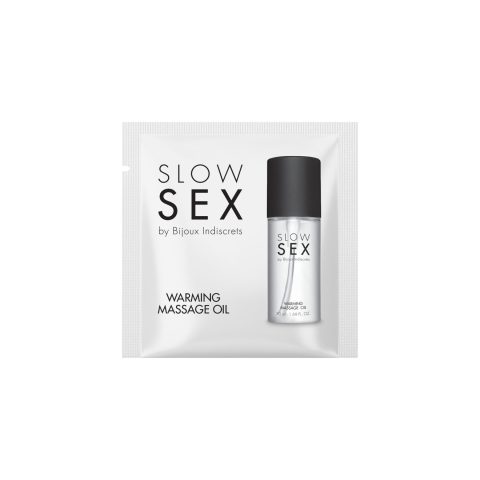 Пробник розігрівальної їстівної масажної олії Bijoux Indiscrets Slow Sex Warming massage oil