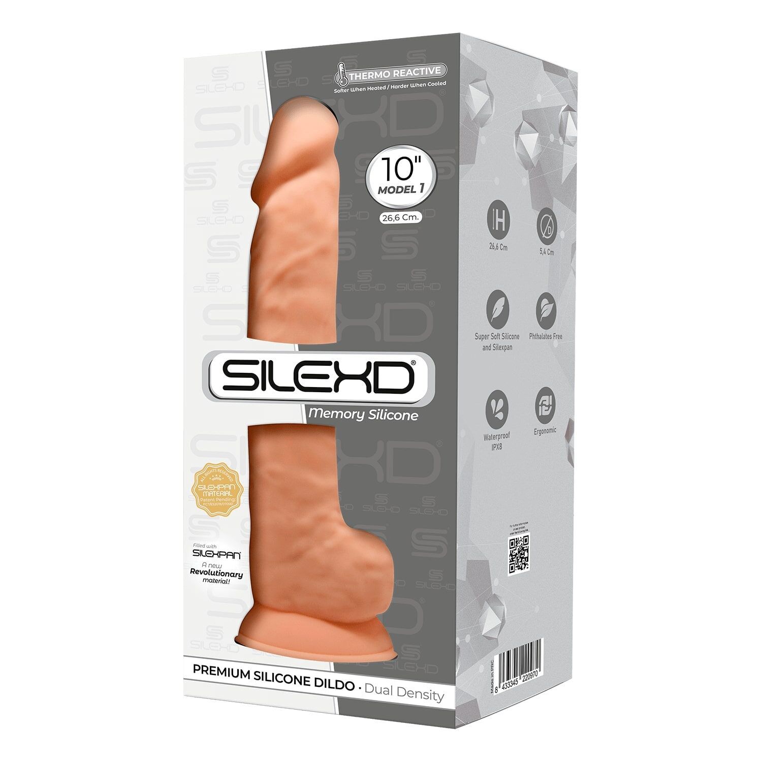 Фалоімітатор SilexD Arnold Flesh, 10in, двошаровий силікон