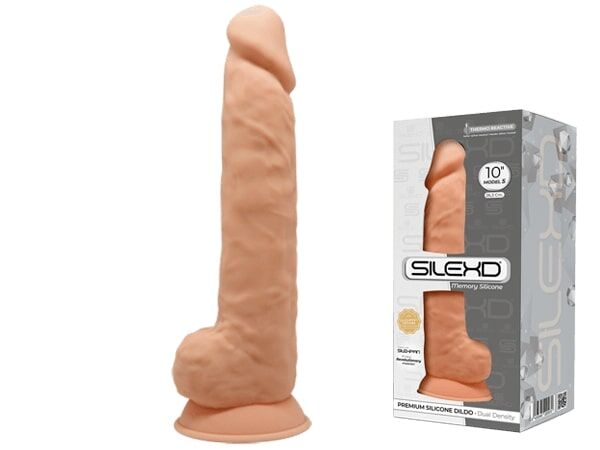 Фалоімітатор SilexD Arnold Flesh, 10in, двошаровий силікон