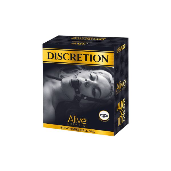 Повітропроникний кляп Alive Discretion Black - Зображення 3
