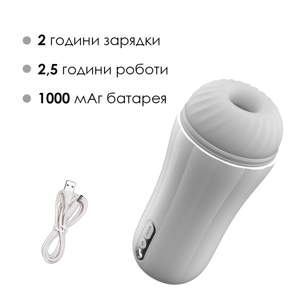 Мастурбатор з вібрацією Svakom Robin White з функцією Boost