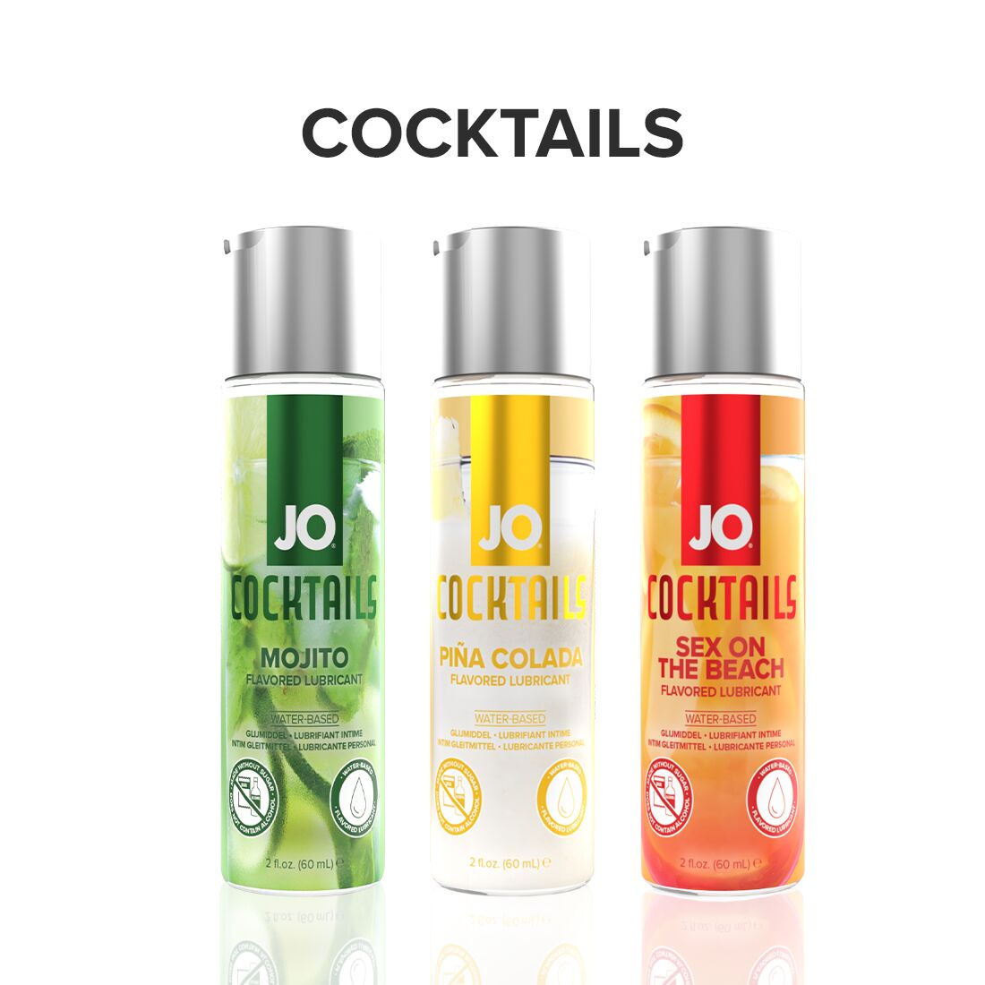 Лубрикант на водній основі JO Cocktails - Mojito без цукру, 60 мл