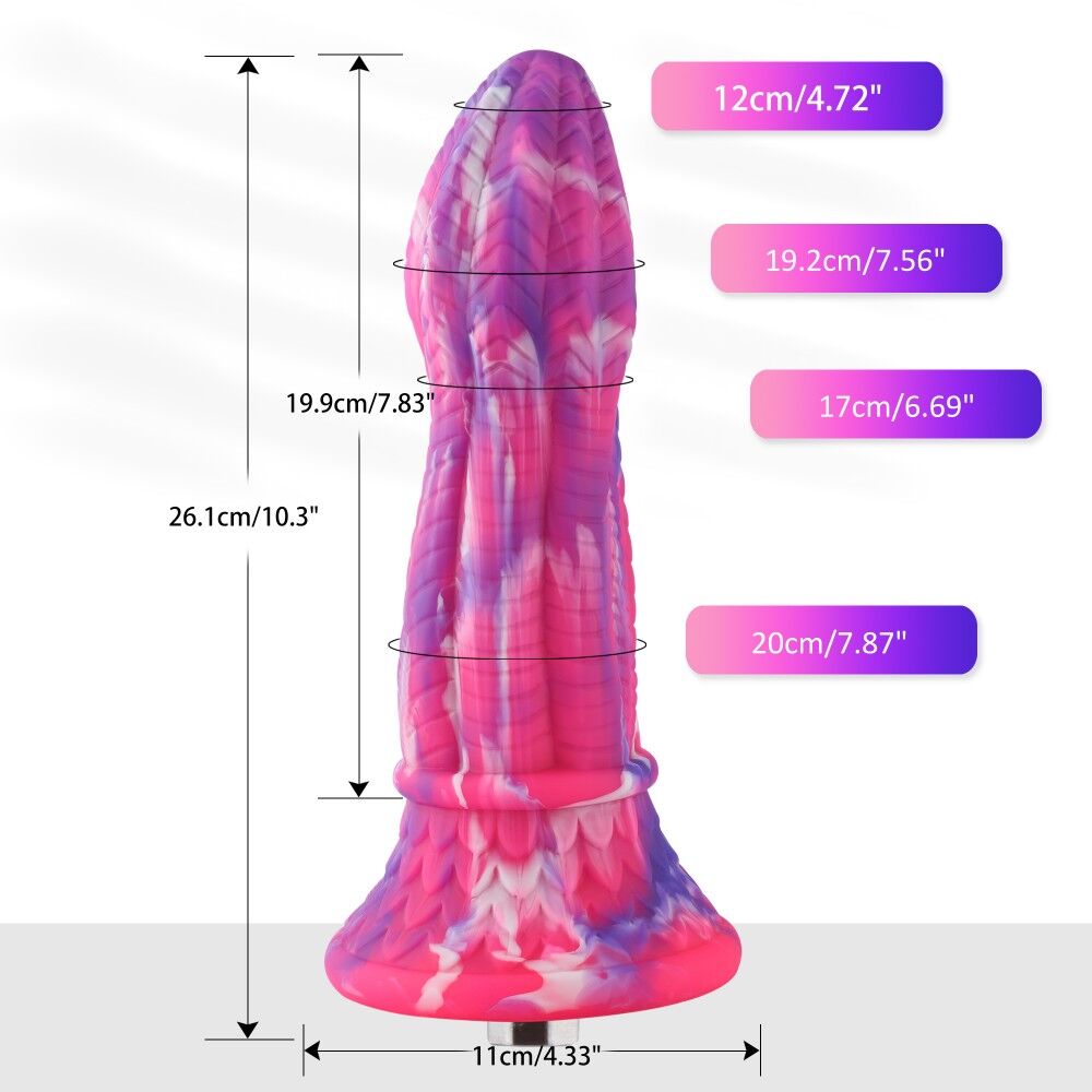 Фалоімітатор Hismith Silicone Monster з KlicLok та присоскою
